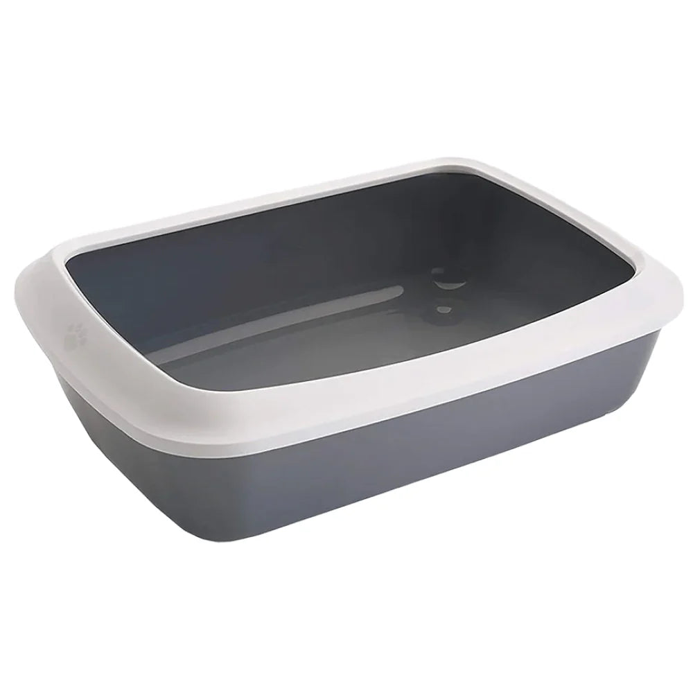 Savic Iriz 50 Cat Litter Tray with Rim | Size: 50.8x35.36x12.7cm | Grey