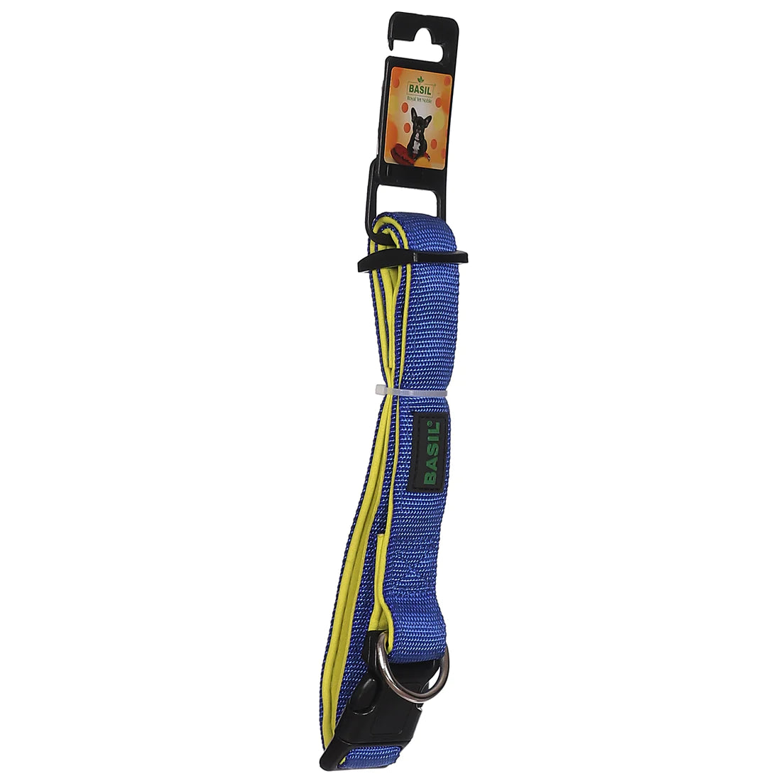 Basil Padded Adjustable Collar for Dogs & Puppies Blue/Yellow