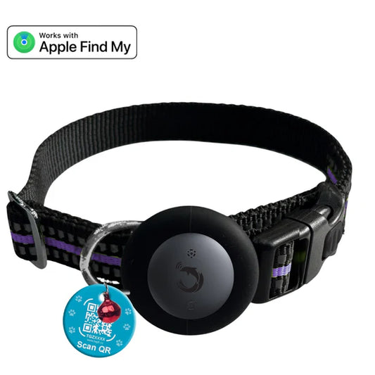 Kennel Genie Pet Tracker Kit Adjustable Collar For Dogs and Cats Work with Apple