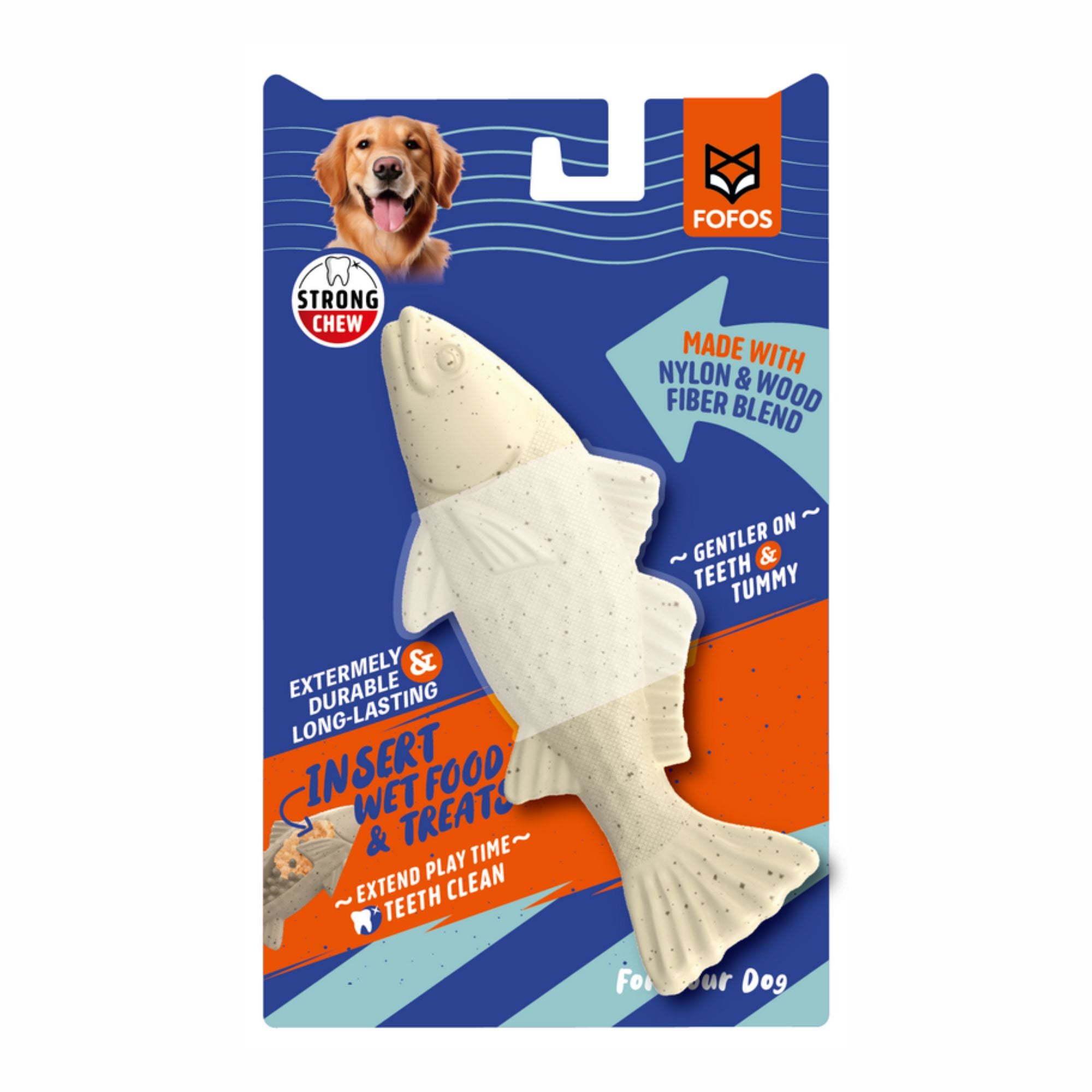 FOFOS Durable Dog Chew Toy Cuttlefish 14 x 4.5 x 23.5cm