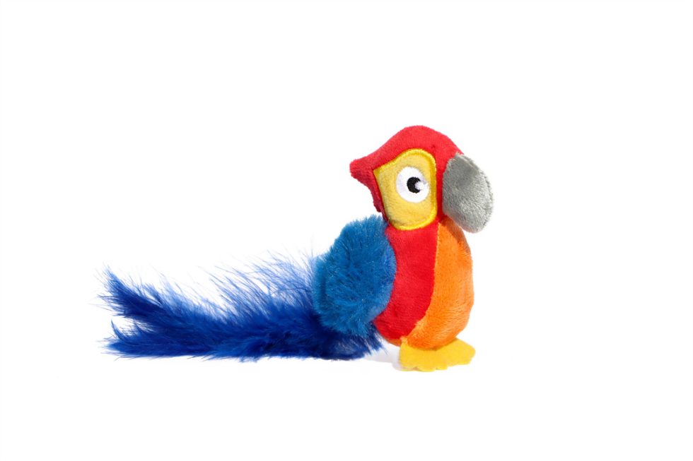 Gigwi Red Parrot Melody Chaser with Motion Activated Sound Chip Cat Toy