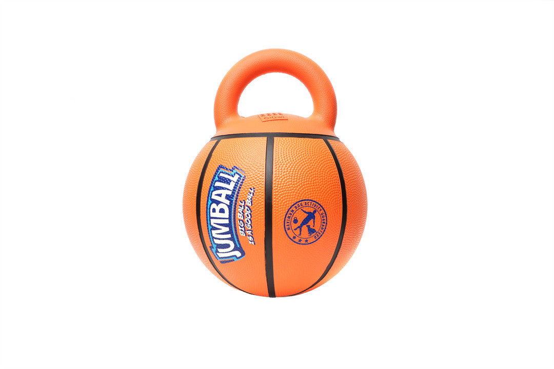 Gigwi Jumball Basketball Ball with Rubber Handle Orange M/L