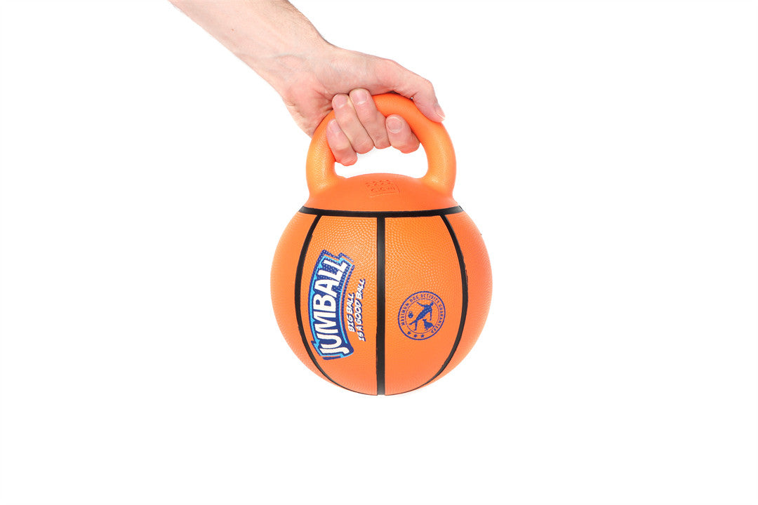 Gigwi Jumball Basketball Ball with Rubber Handle Orange M/L