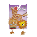 FOFOS Catnip Interactive Chic Cat Toy 3pk - Yellow Brown 12x1.5x17.5cm
