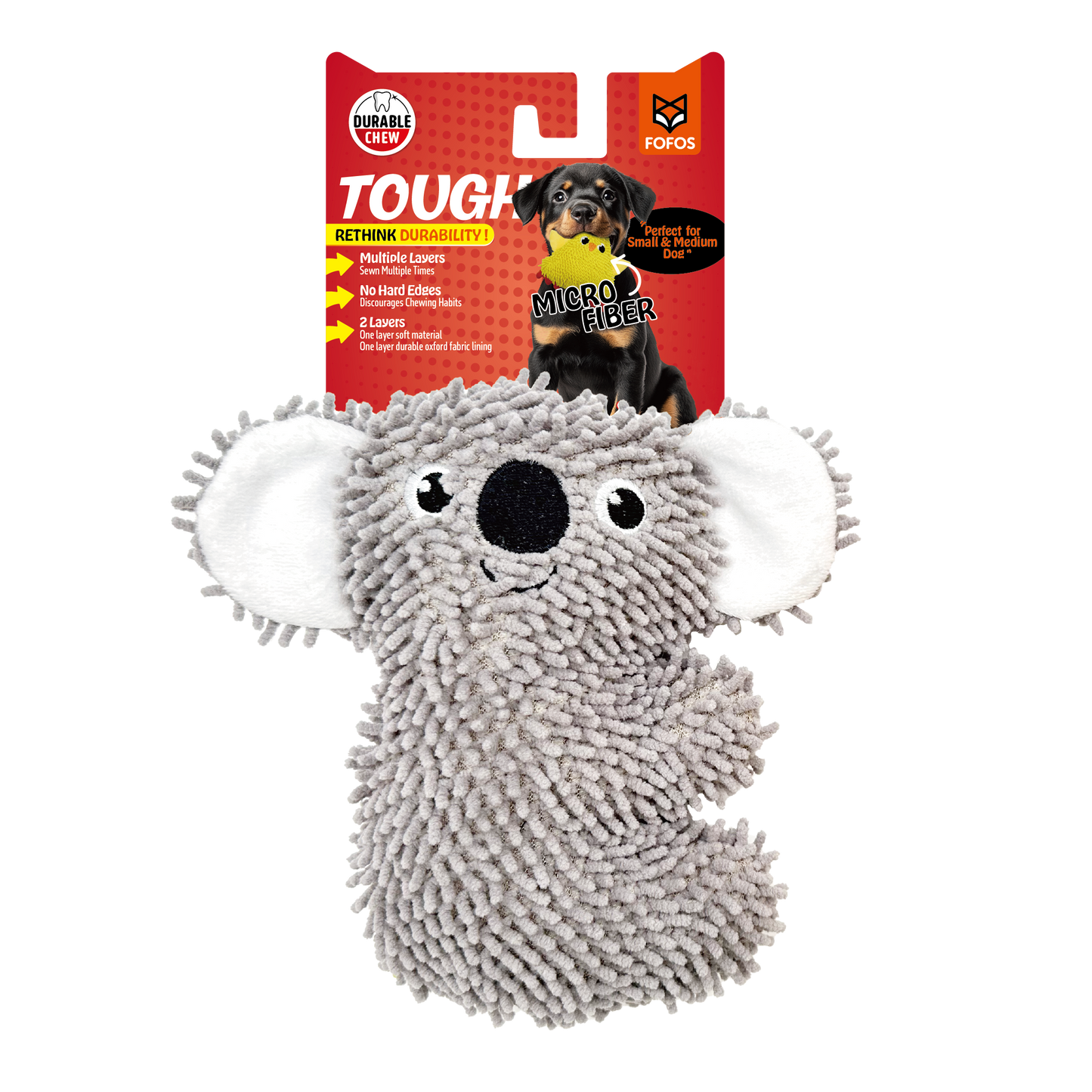 FOFOS Tough Dog Toy Koala 17.5 X 5.5 X 16cm