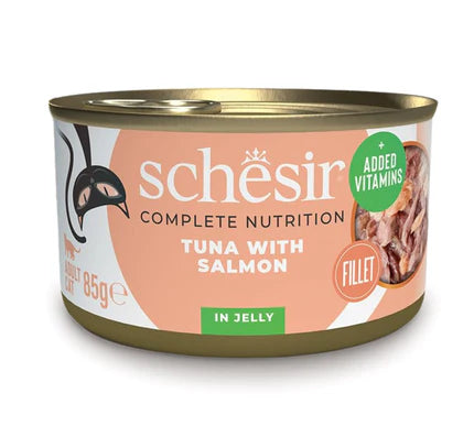 Schesir Complete Nutrition Tuna with Salmon in Jelly Adult Cat Wet Cat Food 85g