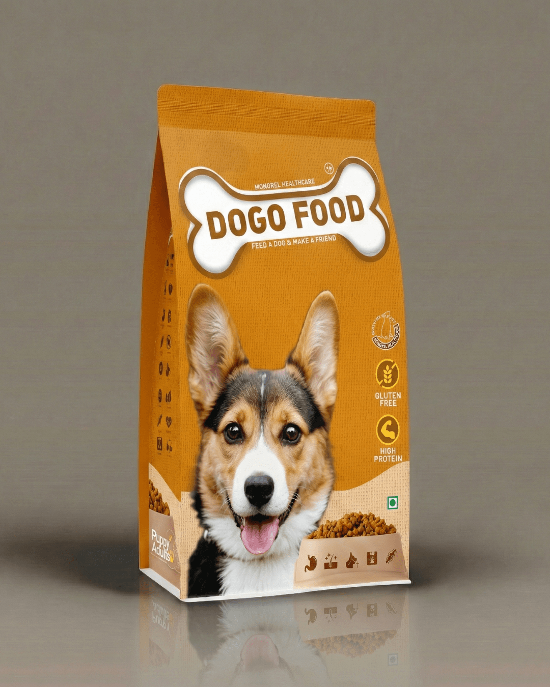 Mongrel Dogo Food 100% Vegetarian High-Protein Dog Food 2.8Kg