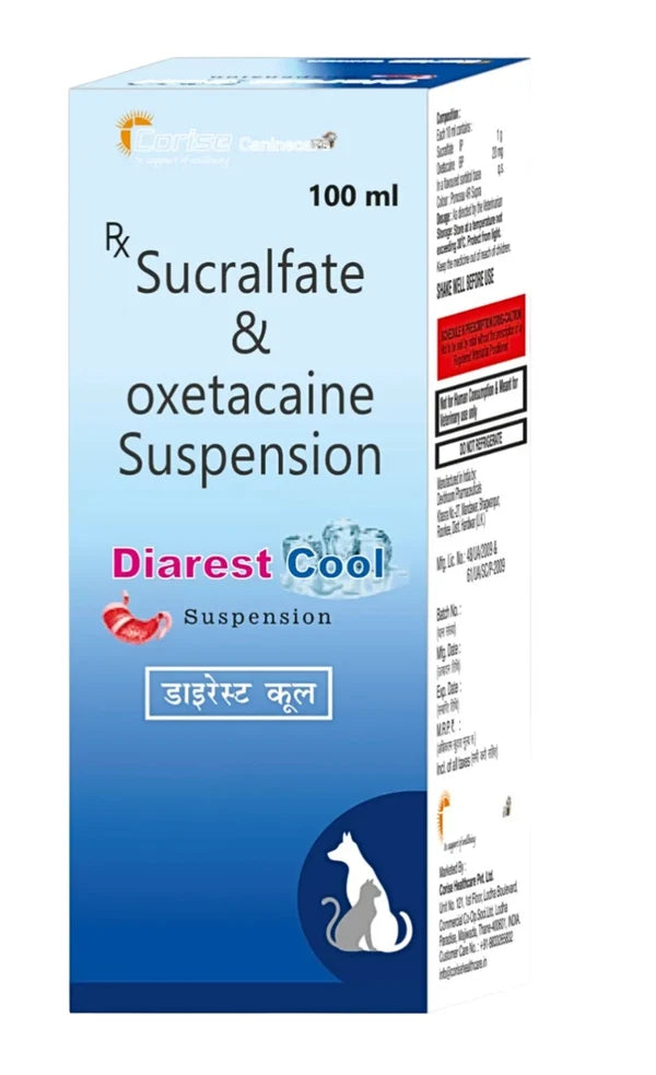 Corise Diarest Cool Syrup (Sucralfate & Oxetacaine) for Dogs and Cats 100ml