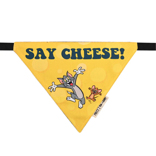 Mutt of Course Tom & Jerry Say Cheese Bandana For Dogs