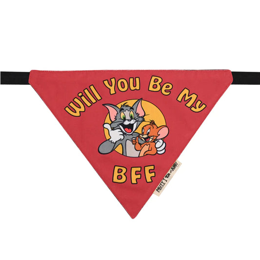 Mutt of Course Tom & Jerry Will You Be My BFF Bandana For Dogs