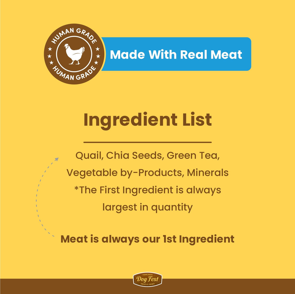 Dogfest Training treats Quail  & Chia seeds Dog Treat 90g