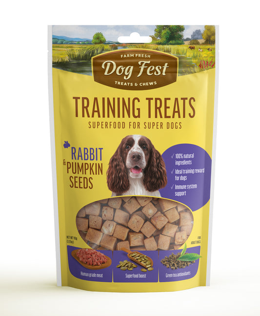 Dogfest Training treats Rabbit & Pumpkin seeds Dog Treat 90g