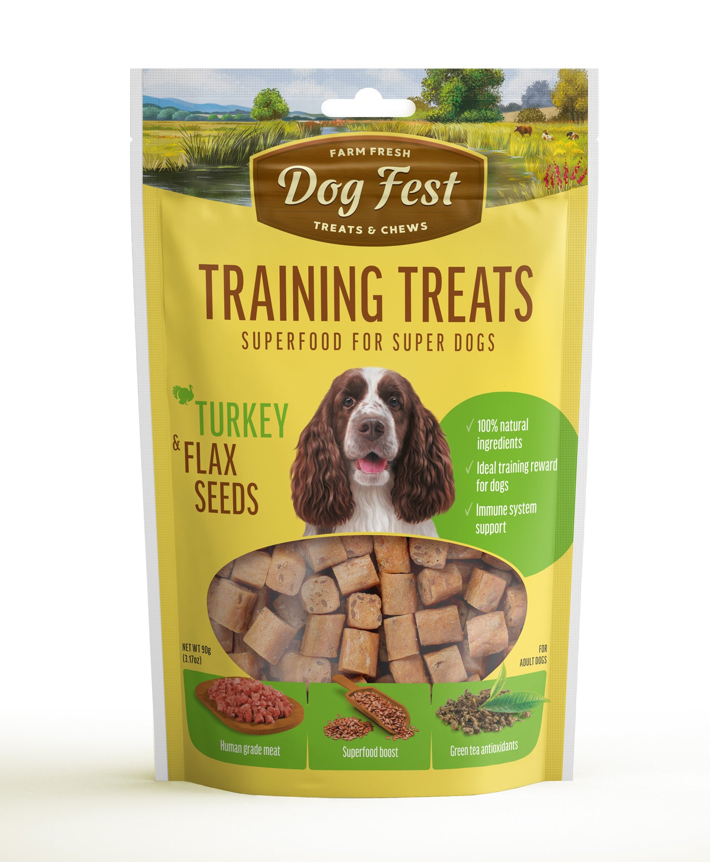 Dogfest Training treats Turkey & Flax seeds Dog Treat 90g