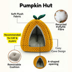 Caninkart Pet Hut Pineapple For Dogs & Cats 48cm x 48cm x 43cm - Orange