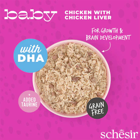 Schesir Baby Kitten Wholefood Chicken & Liver Wet Cat Food 70g