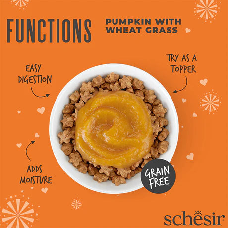 Schesir Function Digestive Tummy Topper Mousse Pumpkin with Wheatgrass Wet Cat Food 40g