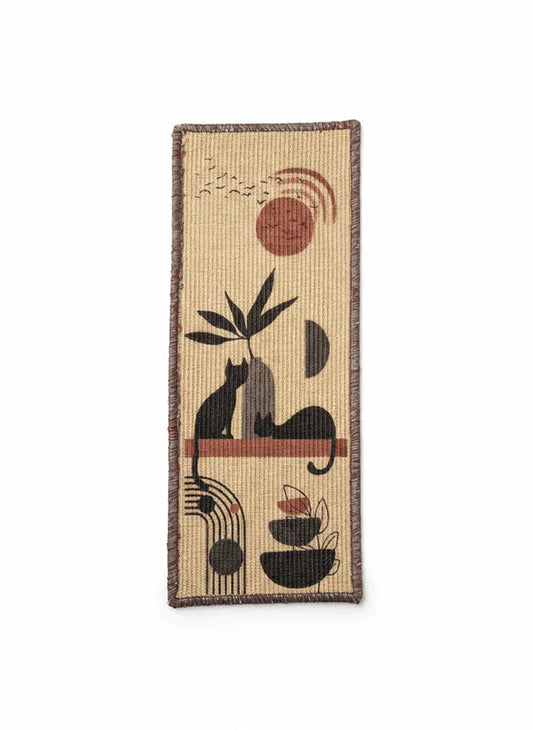 Catscart PawCanvas™ Runner Earth Rhythm Cat Scratcher 30x80cm
