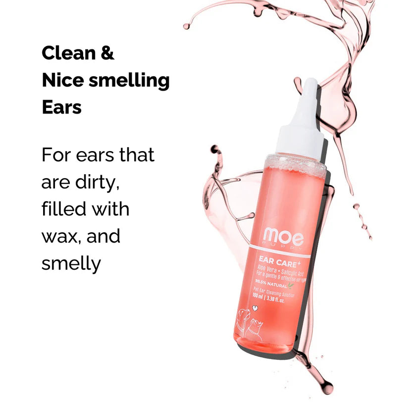 Moe Puppy Ear Care Cruelty Free and Plant Based Formula For Dogs & Cats 100ml
