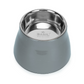 Basil Elevated Grey Melamine and Stainless Steel Pet Feeding Bowls for Bigger Ears Dogs Large 1600ml