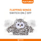 FOFOS Flapping Owl Cat Toy 10.5x7x8 cm