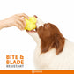 FOFOS Ultra-Durable Dog Toy Ball Yellow/Grey 8 x 8 x 8 cm