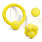 FOFOS Ultra-Durable Dog Toy Ball Yellow/Grey 8 x 8 x 8 cm