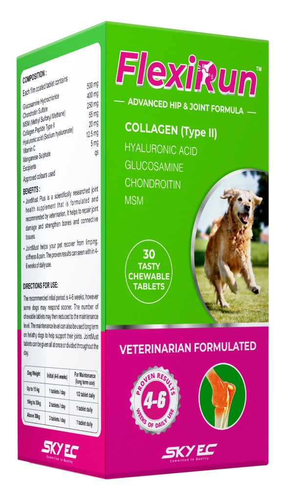 Skyec Flexirun Advanced Hip & Joint Formula for Dogs 30 Tablets