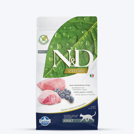 Farmina N&D Prime Lamb & Blueberry Grain Free Adult Dry Cat Food 1.5kg
