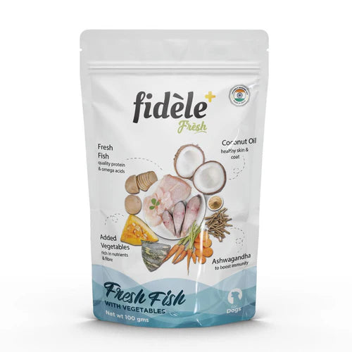 Fidele Fresh Fish With Vegetables Wet Dog Food 100gm