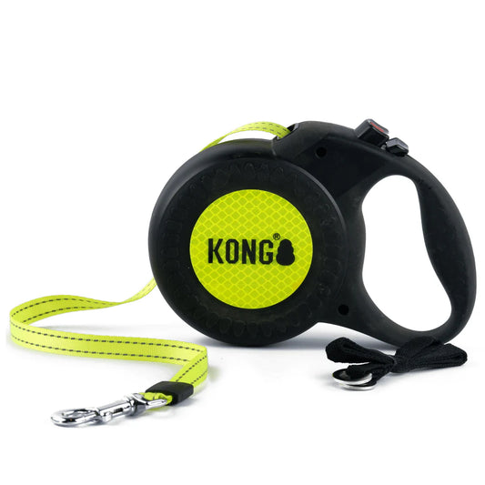 Kong Retractable Terrain Dog Leash Yellow 5m I Up To 30kg I Medium