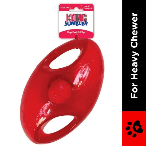 Kong Jumbler Football Fetch Toy for Dogs - Medium-Large