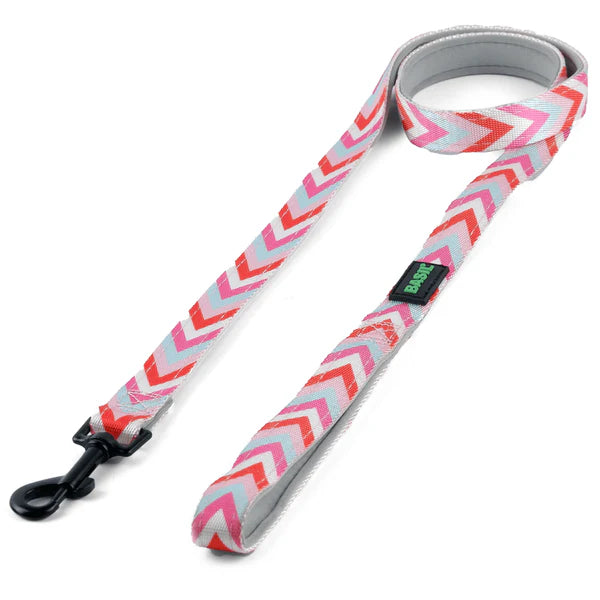 Basil Printed Pink Padded Leash