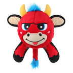 GiGwi Plush Jumball Bull Toy for Dogs (Red) Medium  27 x 15 x 24.50