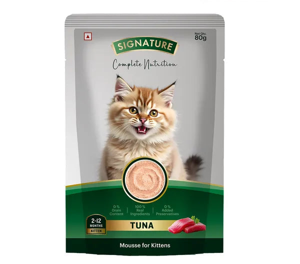 Signature Grain Zero Tuna Mousse Kitten Cat Wet Food 80g (5+1) Buy 5 Get 1 Free