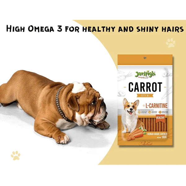 Jer High Carrot Stix Dog Treat 100g