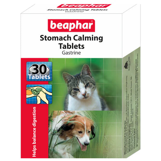 Beaphar Stomach Calming Gastrine Tablets for Cats and Dogs 30 Tablets