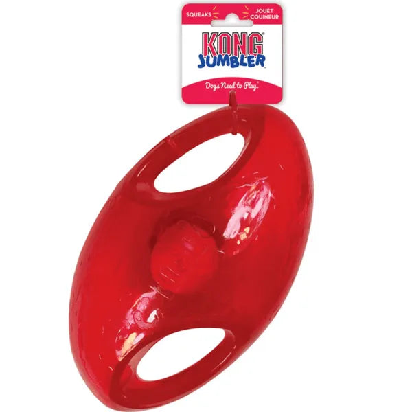 Kong Jumbler Football Fetch Toy for Dogs - Medium-Large