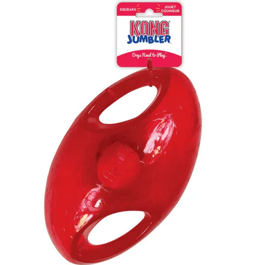 Kong Jumbler Football Fetch Toy for Dogs - Medium-Large