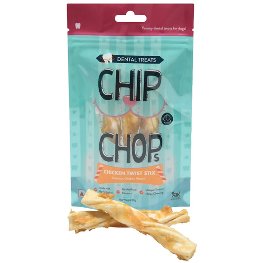 Chip Chops Chicken Twist Delicious Chicken Flavour Dog Treat 90g