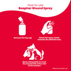 Beaphar Povidone Iodine Wound Healing Spray for Dogs Cats And Small Animal 125ml