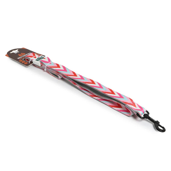 Basil Printed Pink Padded Leash