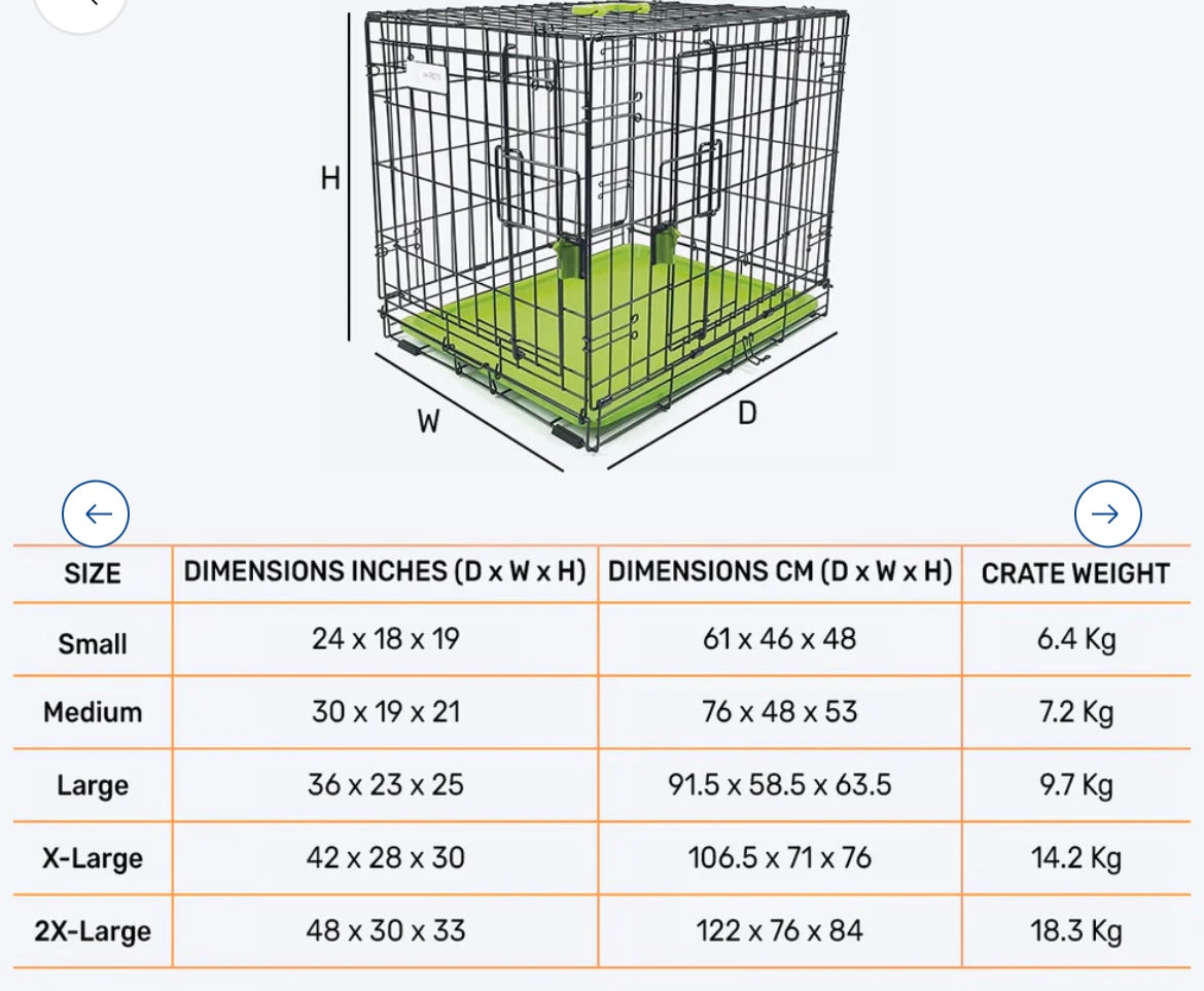 M-Pets Voyager Wire Crate Cage with 2 Doors