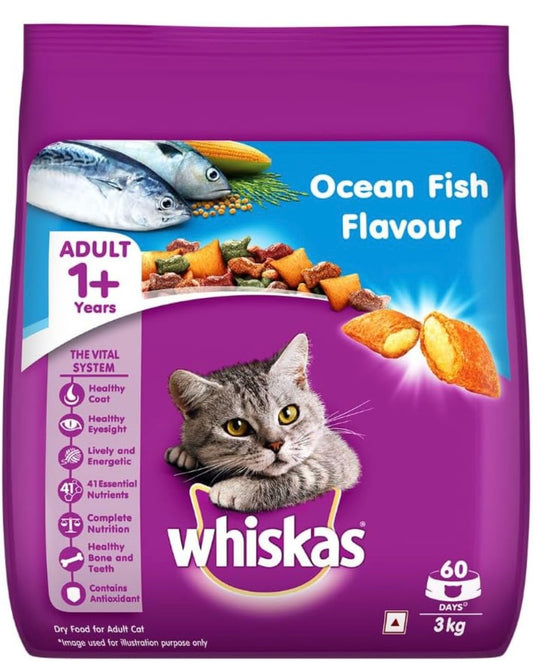 Whiskas Junior Dry Cat Food (2-12 months) Ocean Fish Flavor 3kg