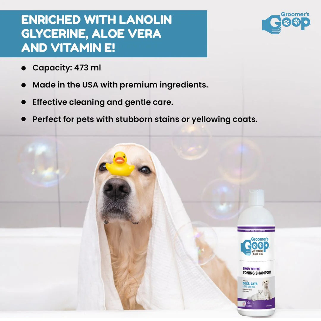 Groomers Goop Snow White Toning Shampoo 473 ml