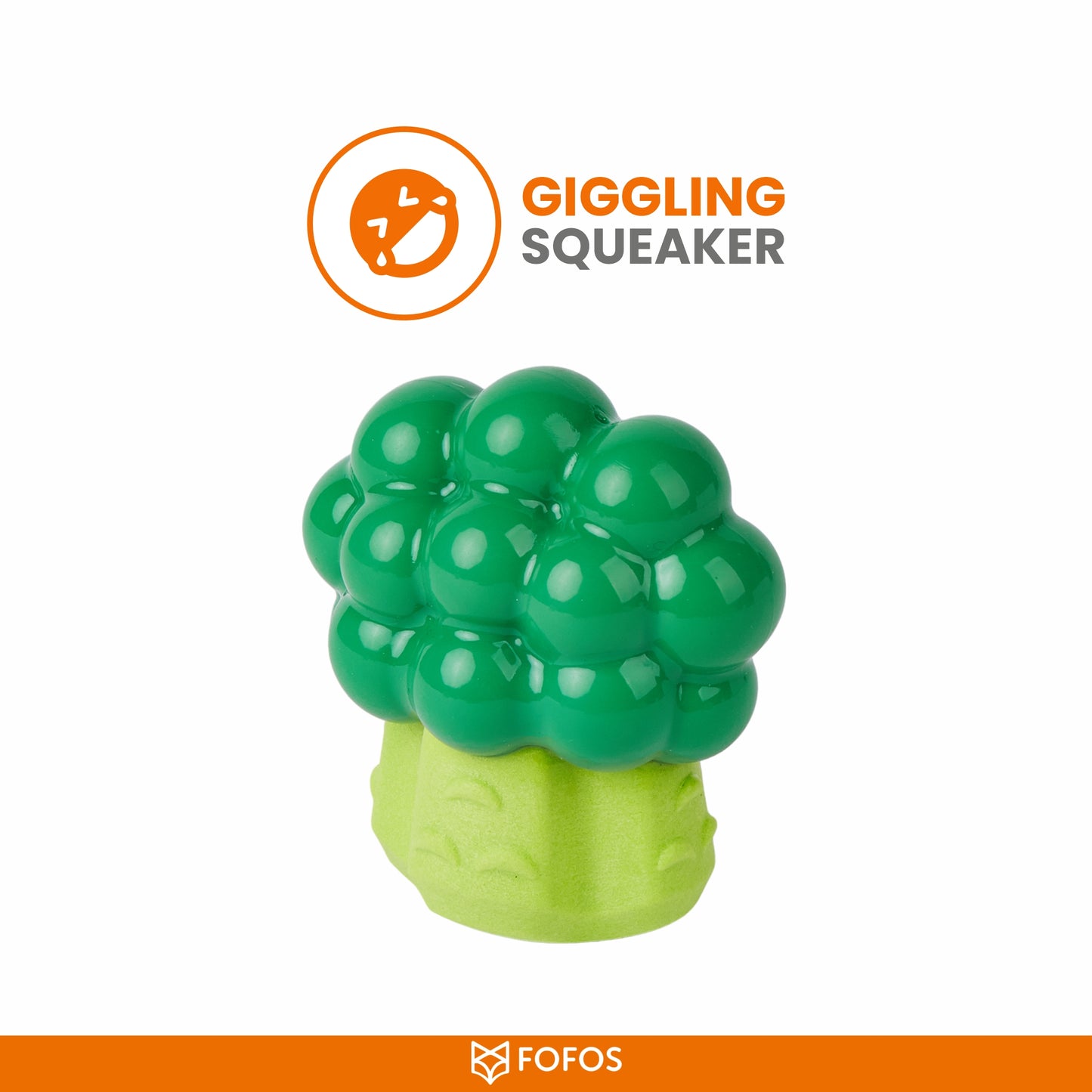 FOFOS Giggling Vegi-Bites Interactive Dog Toy Broccoli 9.3 x 6.4 x 10.4 cm