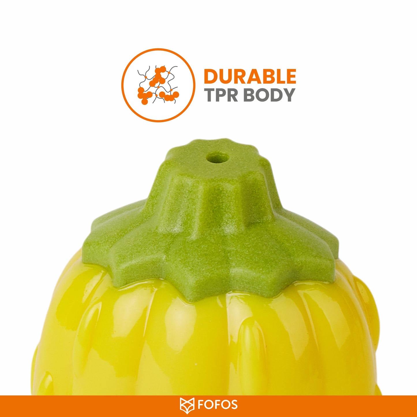 FOFOS Giggling Vegi-Bites Interactive Dog Toy Pumpkin 9 x 6.6 x 9 cm