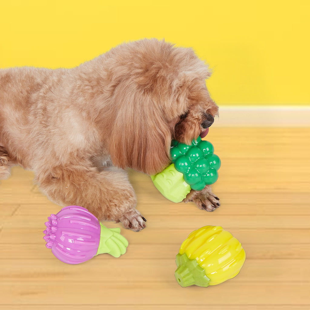 FOFOS Giggling Vegi-Bites Interactive Dog Toy Pumpkin 9 x 6.6 x 9 cm