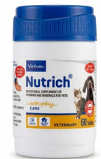 Virbac Nutrich Multivitamin Tablets for Dogs & Cats 60pc