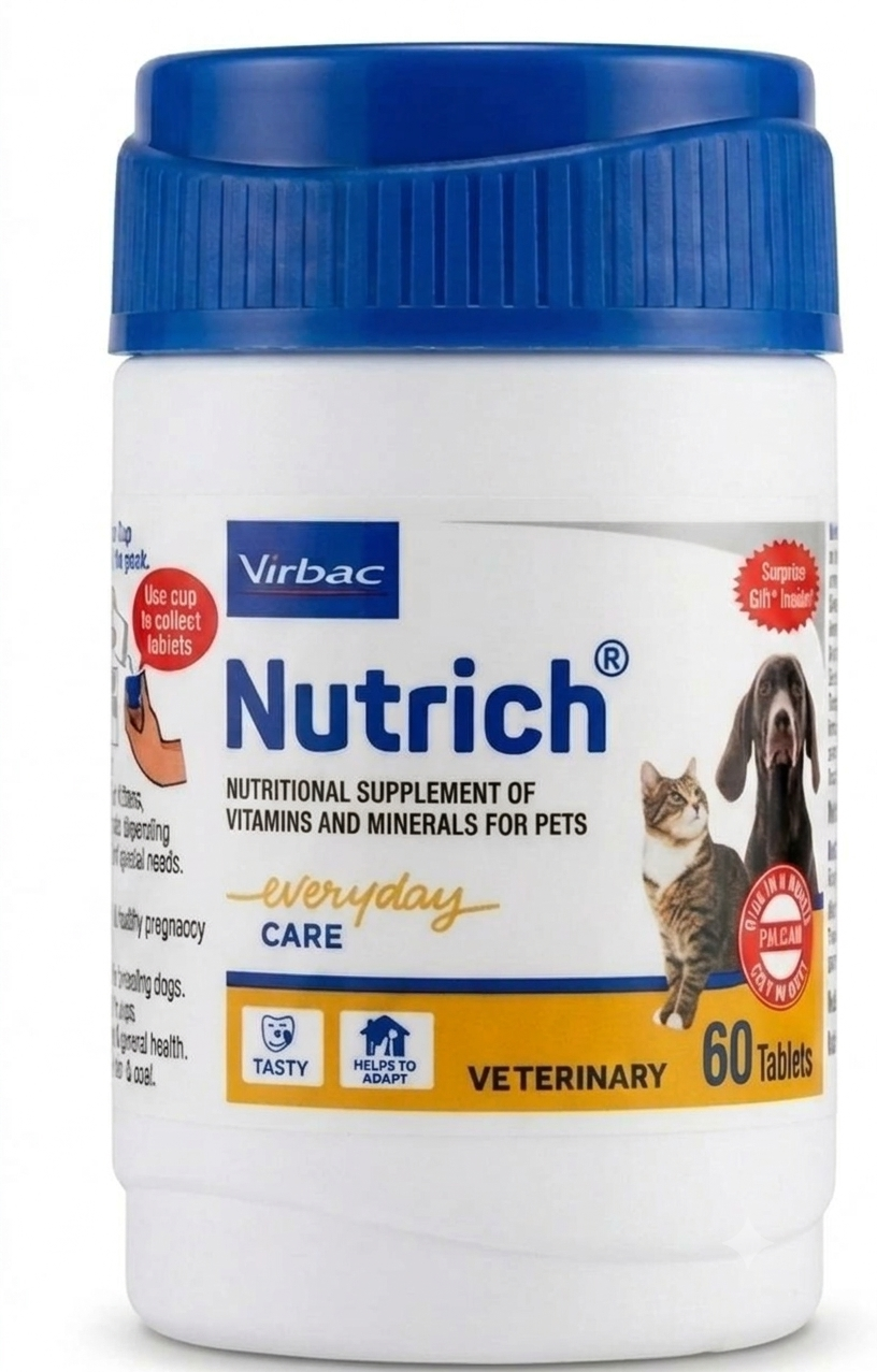 Virbac Nutrich Multivitamin Tablets for Dogs & Cats 60pc