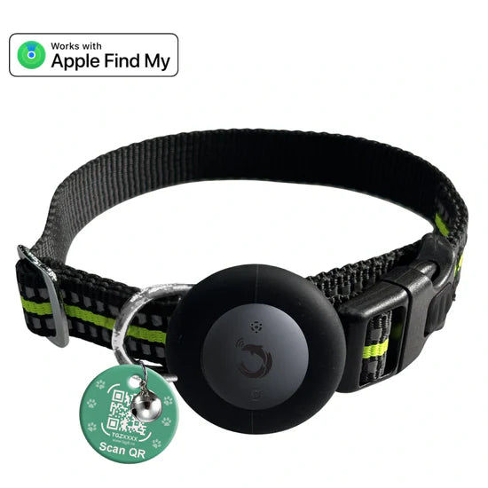 Kennel Genie Pet Tracker Kit Adjustable Collar For Dogs and Cats Work with Apple